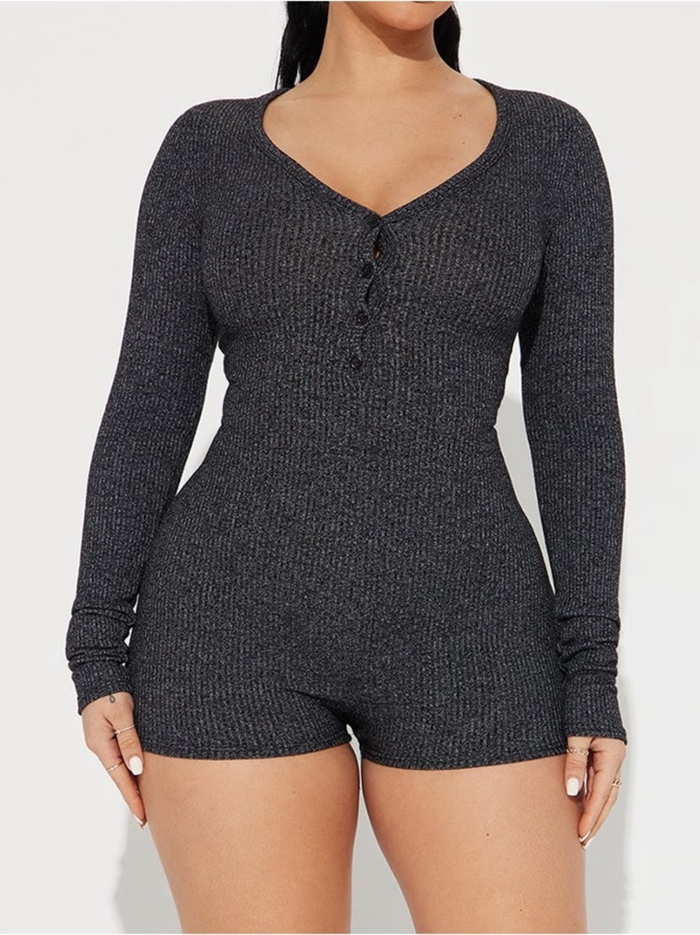 Fashion Nova Ribbed Romper
